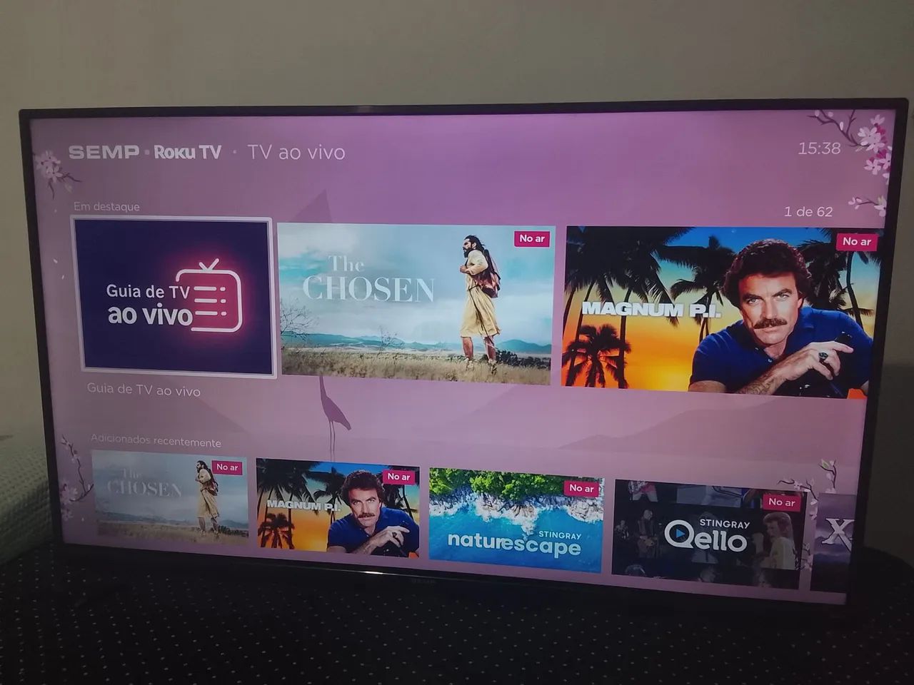 Smart tv semp roku 50 polegadas,em perfeito estado!!! - Foto 2