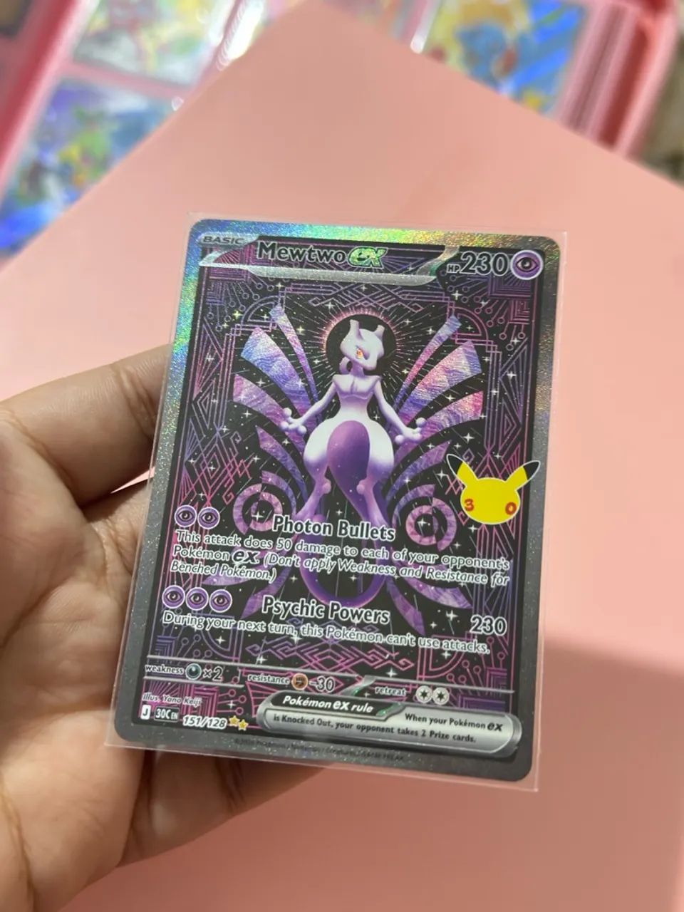 MEWTWO EX 30TH CELEBRATION (151/128) INGLÊS  - Foto 3