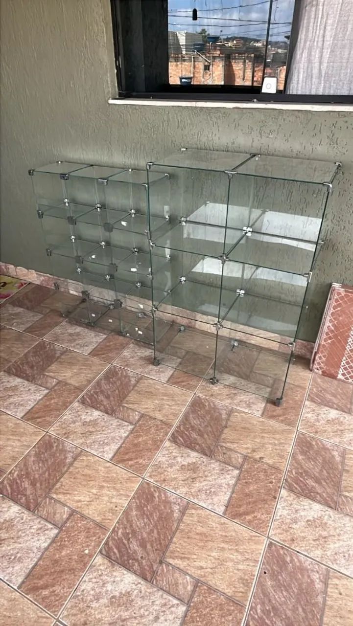 Prateleira de vidro 