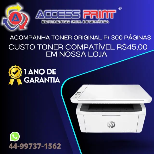 impressora multifuncional laser hp wireless m141 w nova 1 ano de garantia  - Foto 3