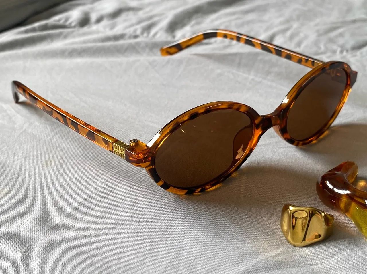 Óculos de sol delicado tartaruga - estilo miumiu - Foto 2