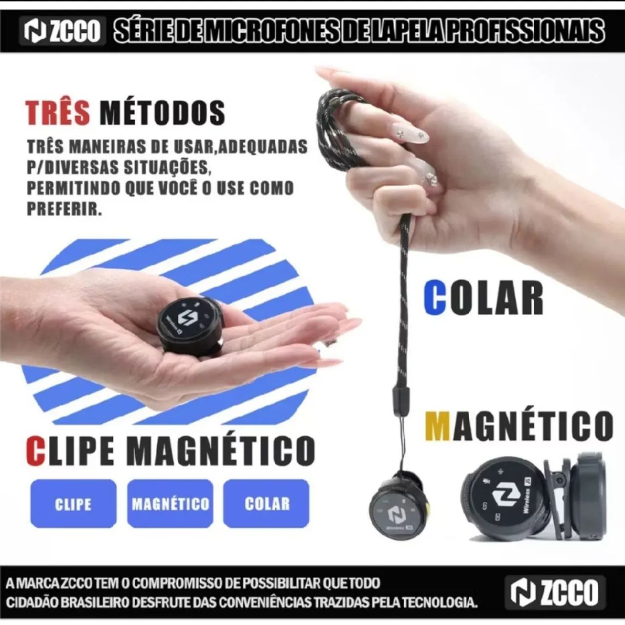 Czzo J6f microfone lapela novo - Foto 3