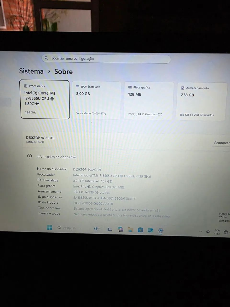 Notebook i7 + 8gb ram e SSD 256gb zeradinho - Foto 4