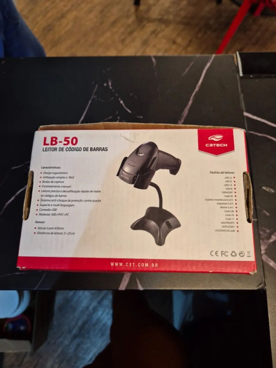 Leitor de Código de Barras C3Tech LB-50 USB + Suporte | Completo na Caixa - Foto 3