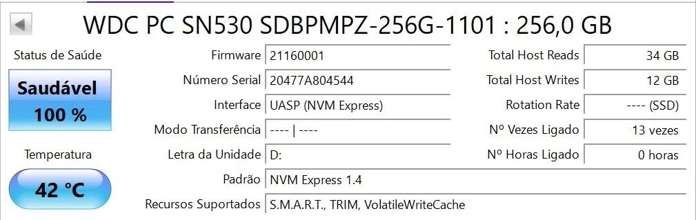 SSD SN530 256GB  - Foto 2