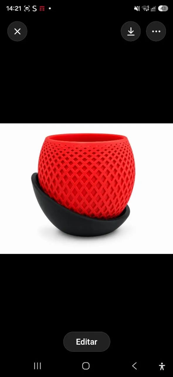 Vaso decorativo variadas cores 8cmx10cm
