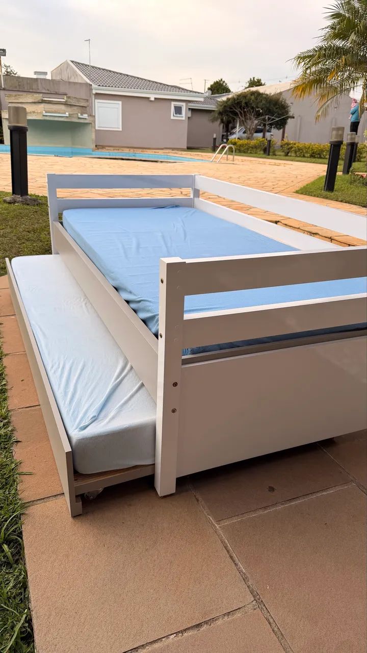 Cama solteiro com bi cama com 2 colchões  - Foto 3