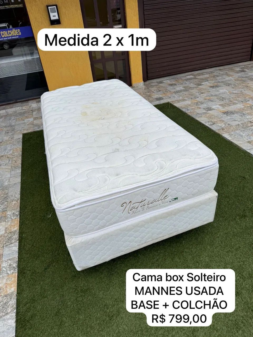 Cama box SOLTEIRO MANNES USADA TOP - ENTREGO 