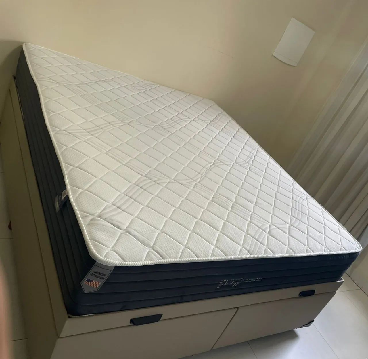 Base Cama Queen com baú bipartido completa, Alta qualidade! - Foto 3