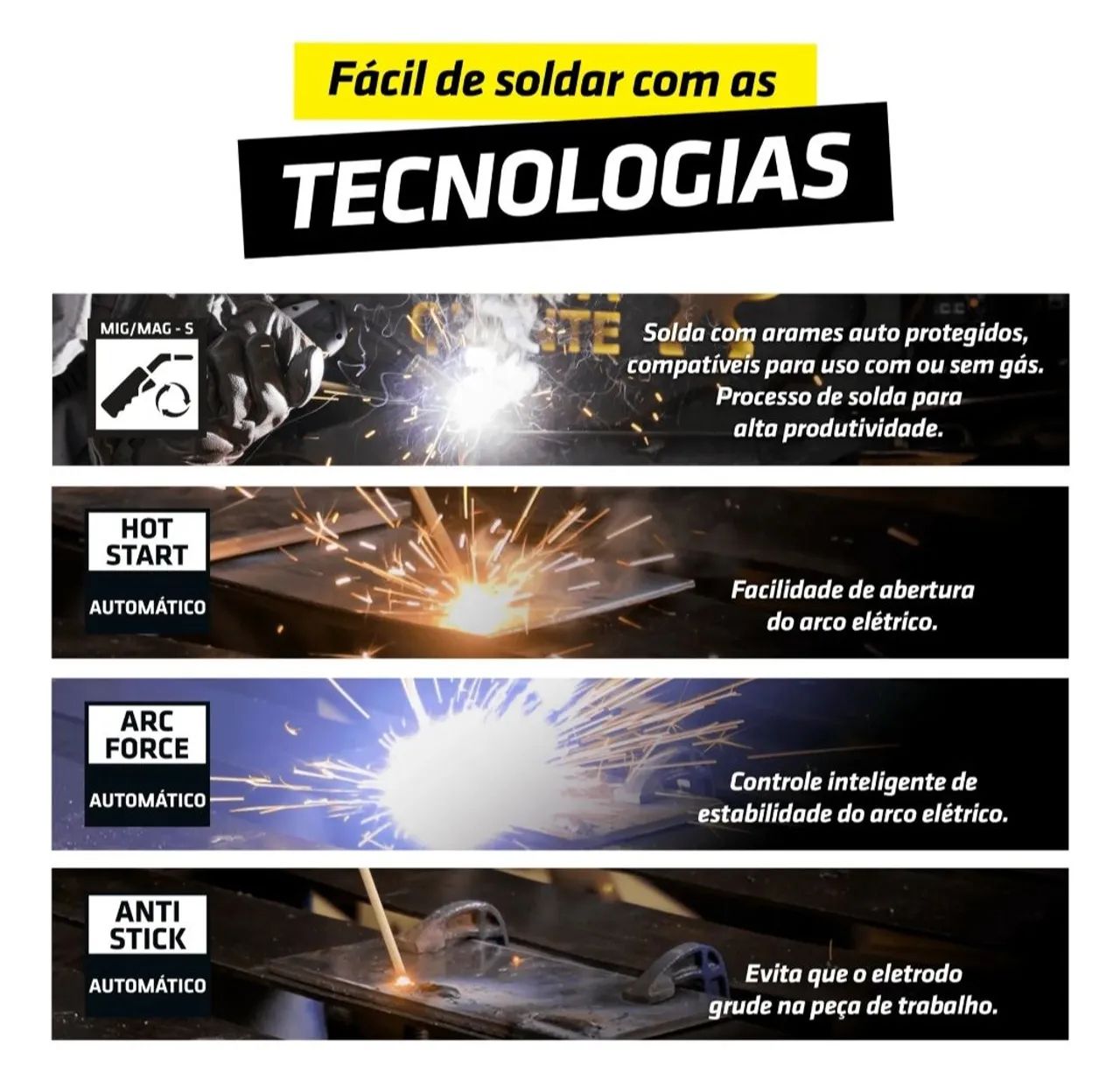 SOLDA TORK 160A (3 EM 1) + MÁSCARA + 4 ESQUADROS  - Foto 4