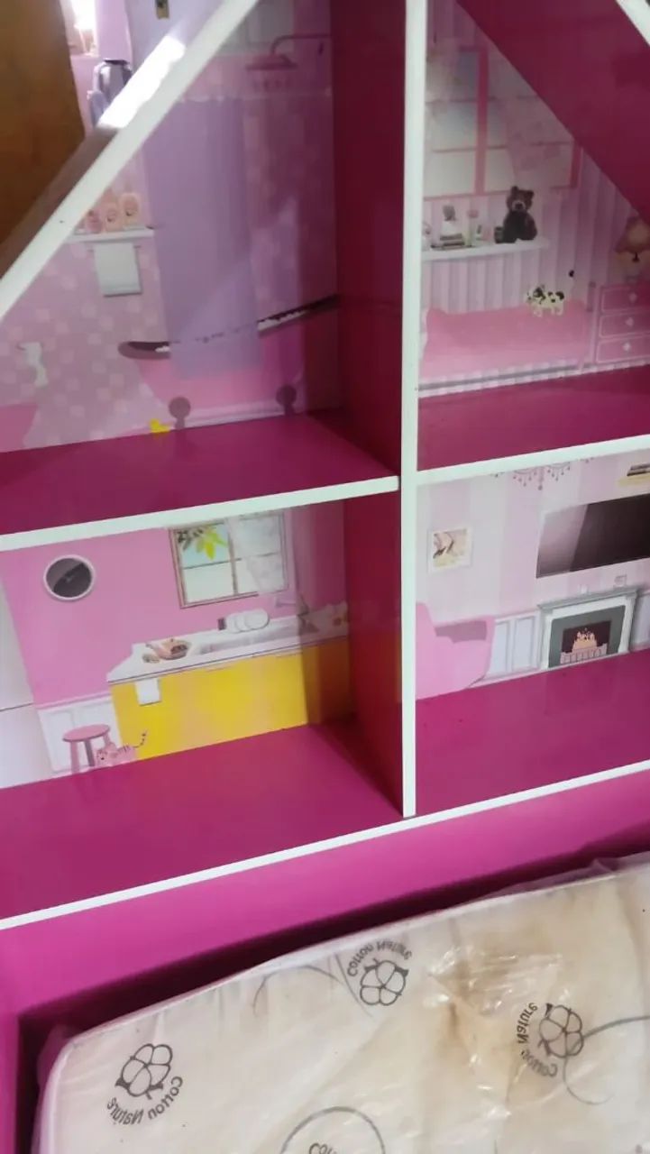 Cama rosa + colchão  - Foto 2