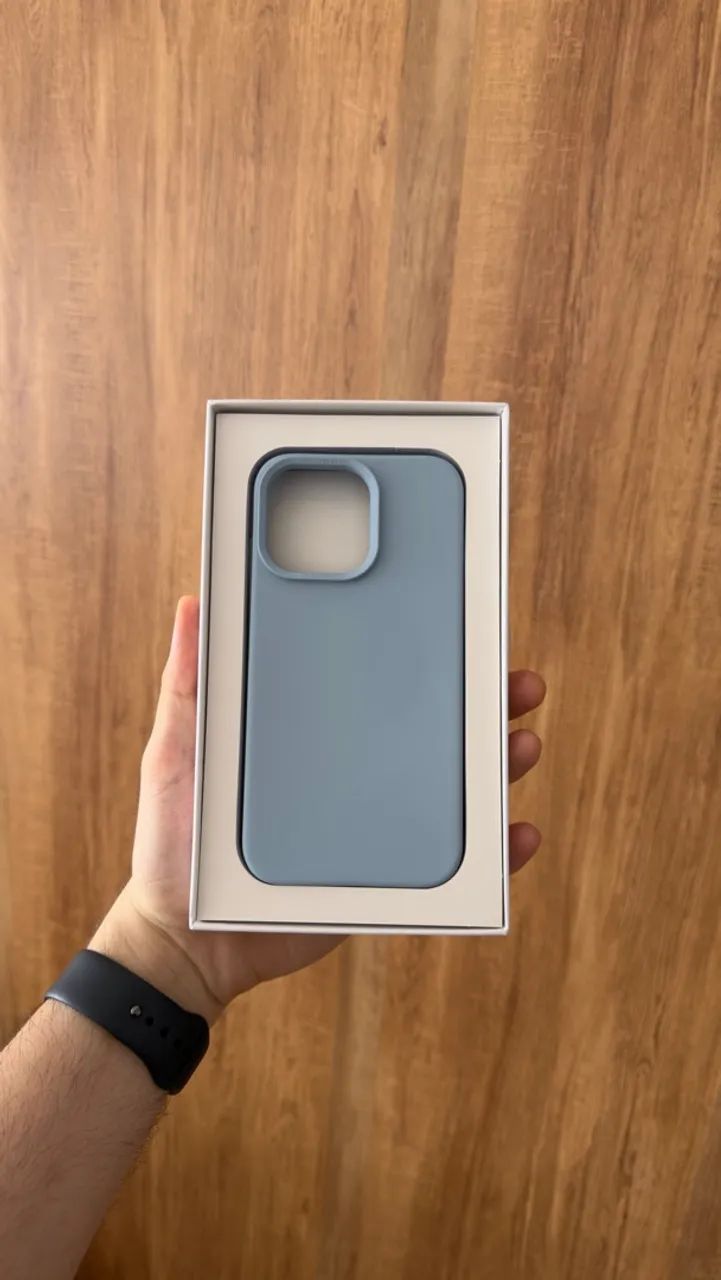 Capinha X one Iphone 15 pro max Azul bebê  - Foto 2