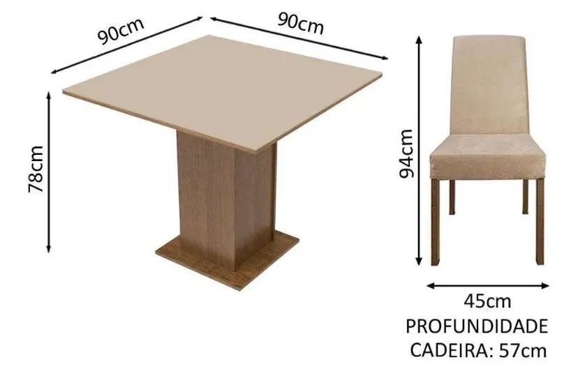 Mesa com 4 cadeiras  - Foto 4