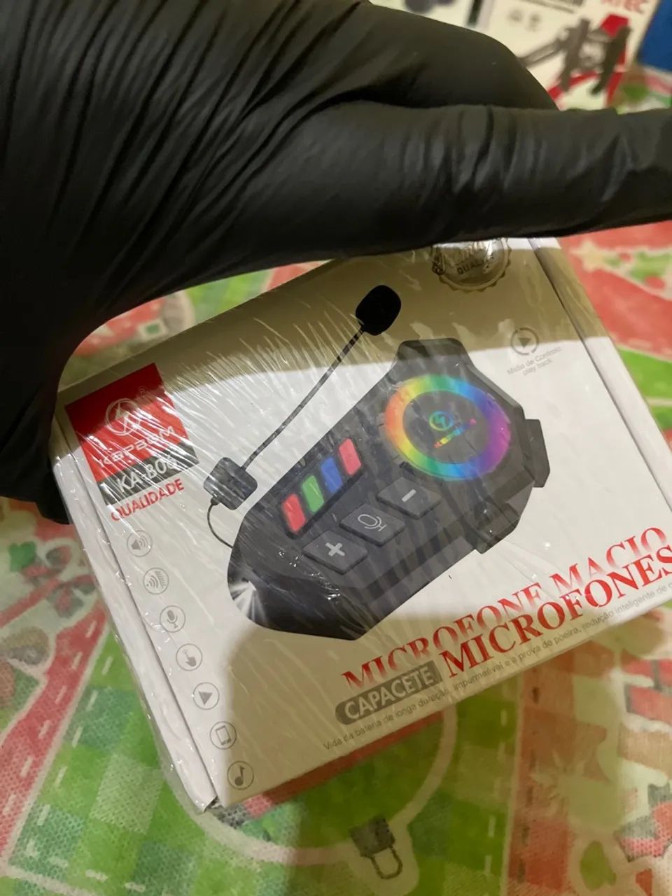 Microfone para capacete
