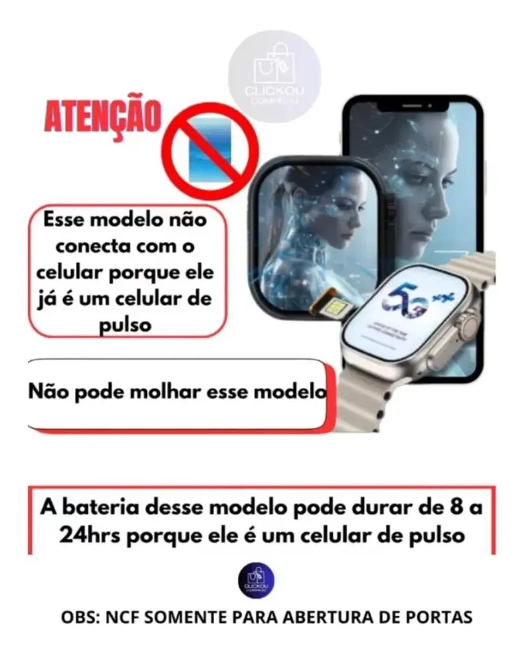 Smartwatch Ultra 3 AI  5G Série 10 100%ORIGINAL Android Chip 16GB e GPS O MAIS POTENTE!!!! - Foto 2