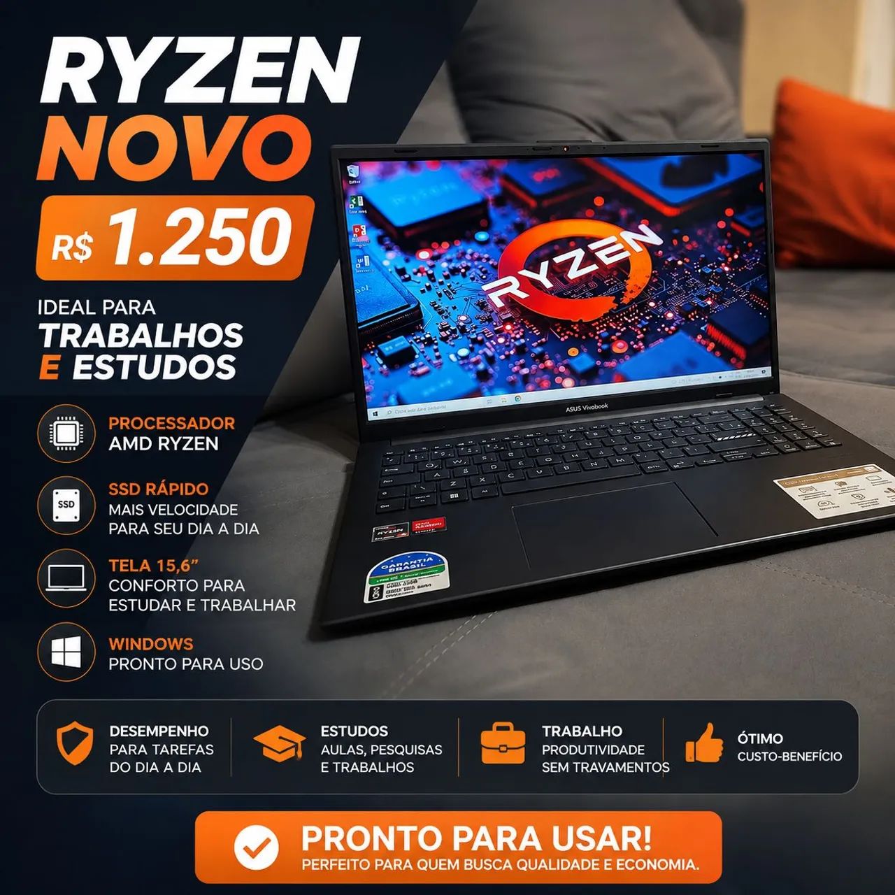 Notebook oportunidade trabalhos e estudos