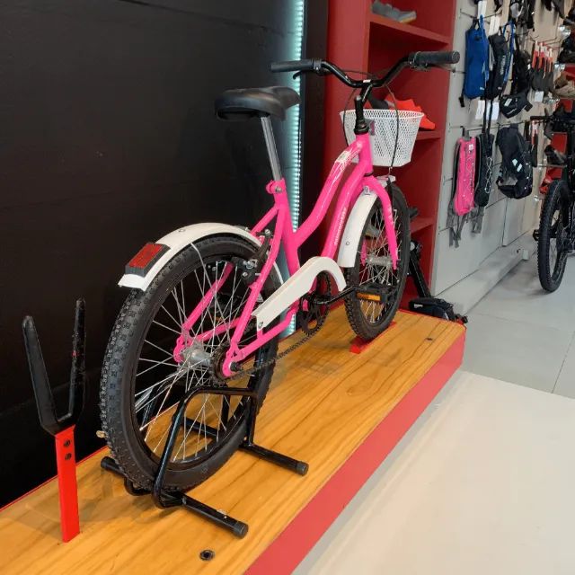 Bicicleta Infantil Dalannio Beach Retrô Aro 20 Rosa Chiclete Nova - Foto 4