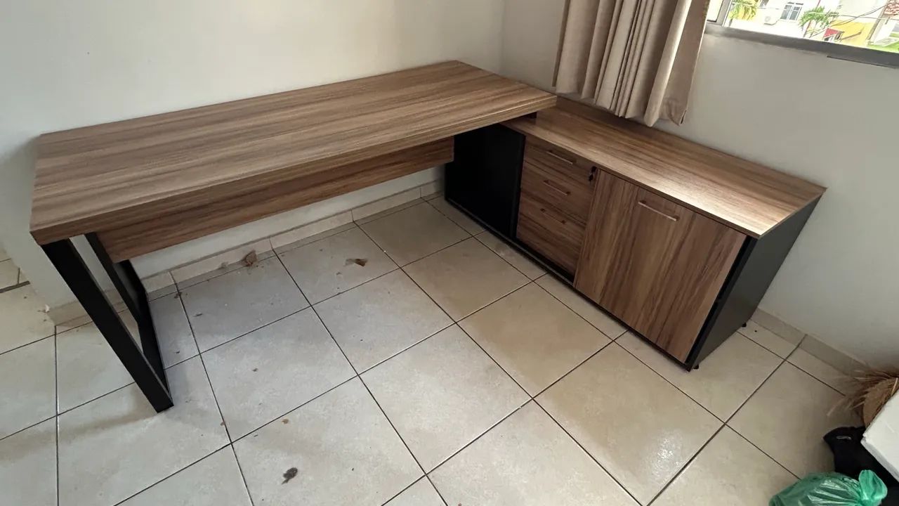 MESA ESCRITÓRIO + CADEIRA DIRETOR - Foto 4