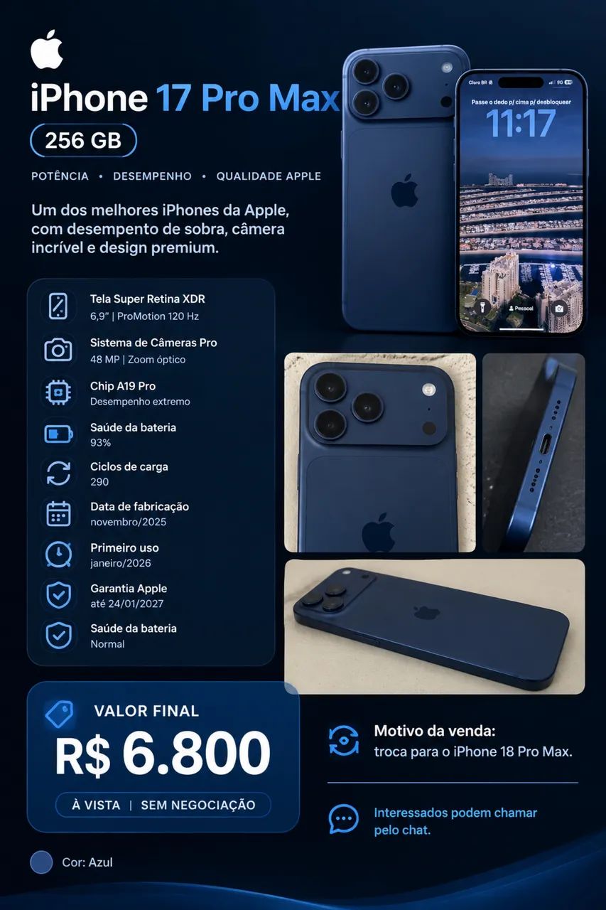 iPhone 17 pro Max 6.800