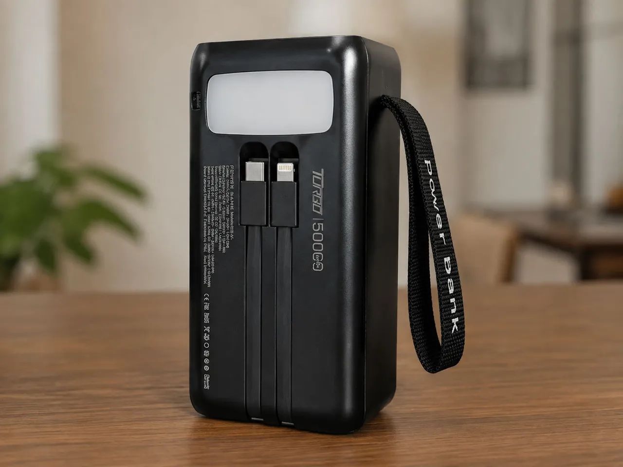 Power Bank 50000mAh 22,5W com Cabos Integrados e Display Digital - Foto 4