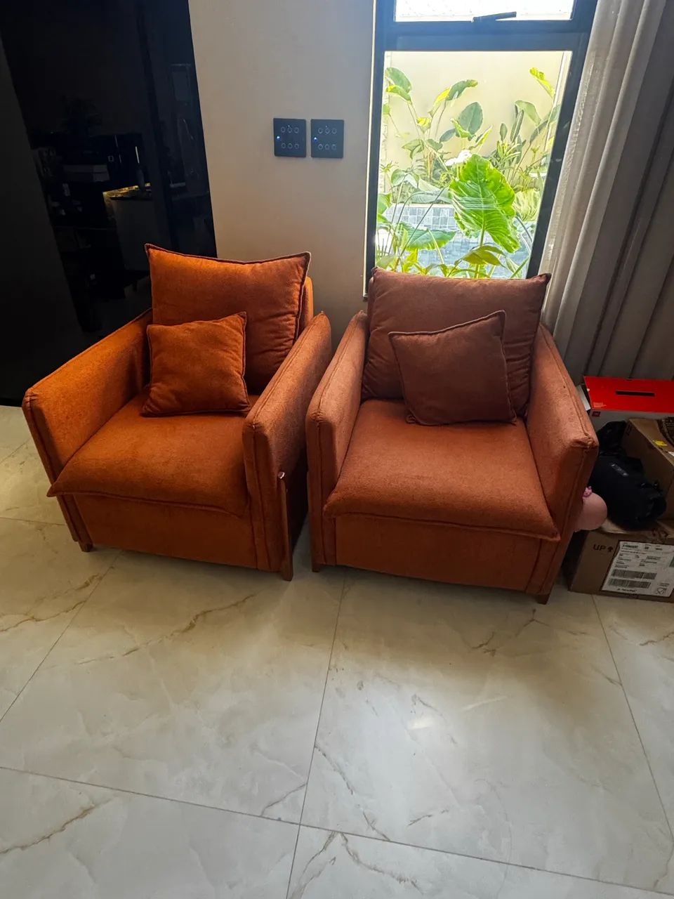 Poltronas em bouclê terracota - Foto 2