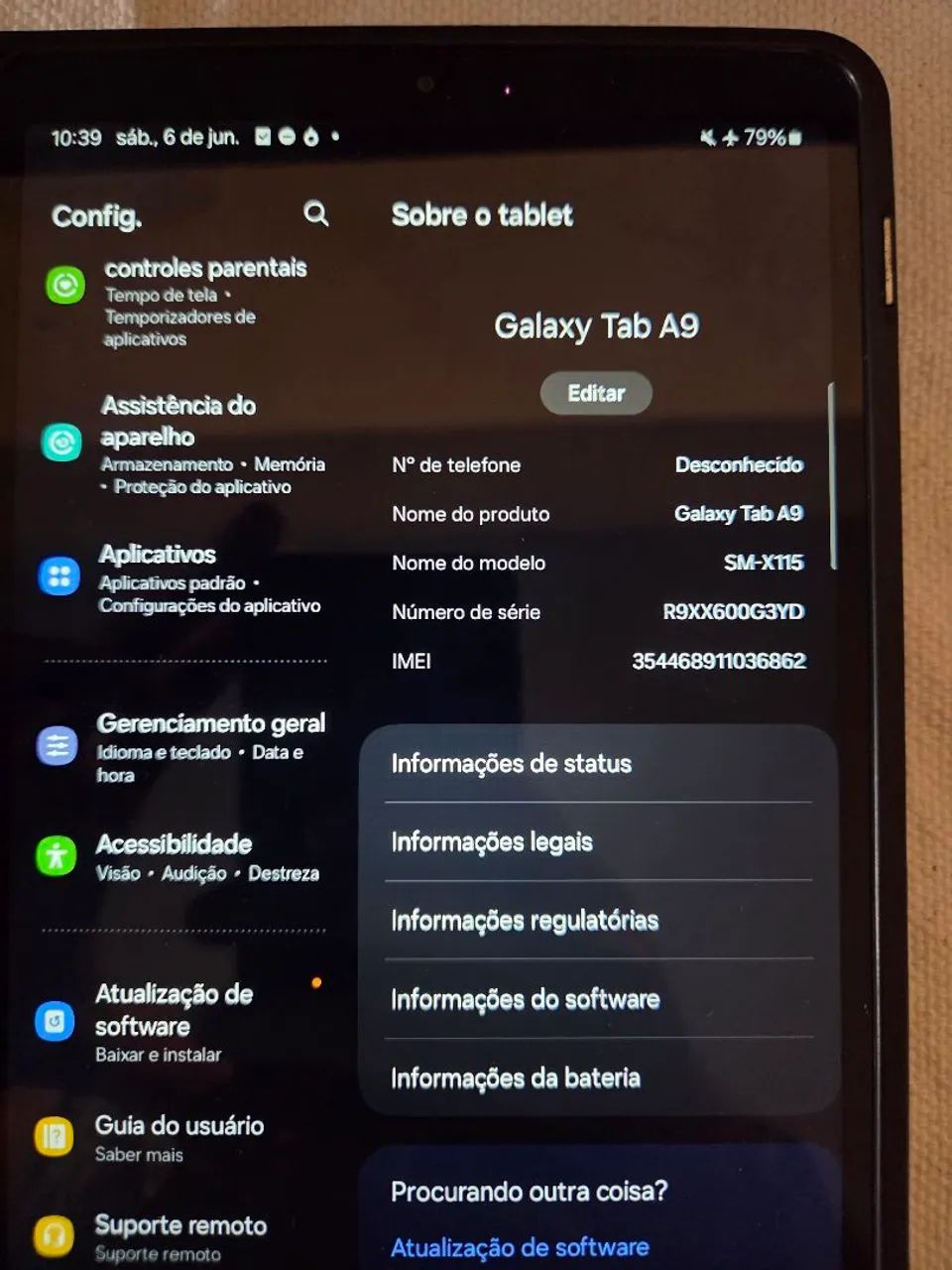Galaxy Tab A9 4G - 64GB / Tela 8.7" + Capa Protetora - Foto 2