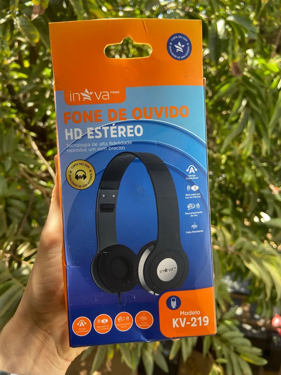 Fone de Ouvido HD Estéreo Inova KV-219 com Microfone PC Notebook Celular Aula Online - Foto 3