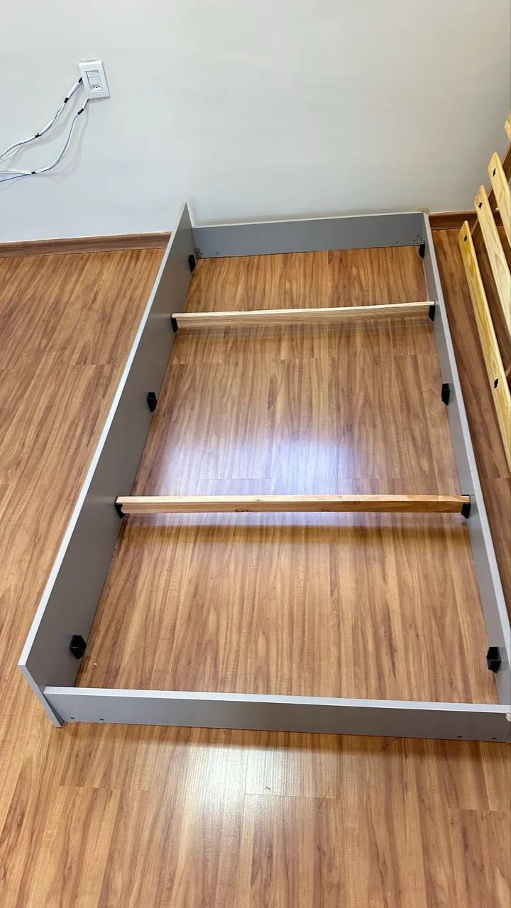 Cama Montessoriana Solteiro - Cinza  - Foto 4