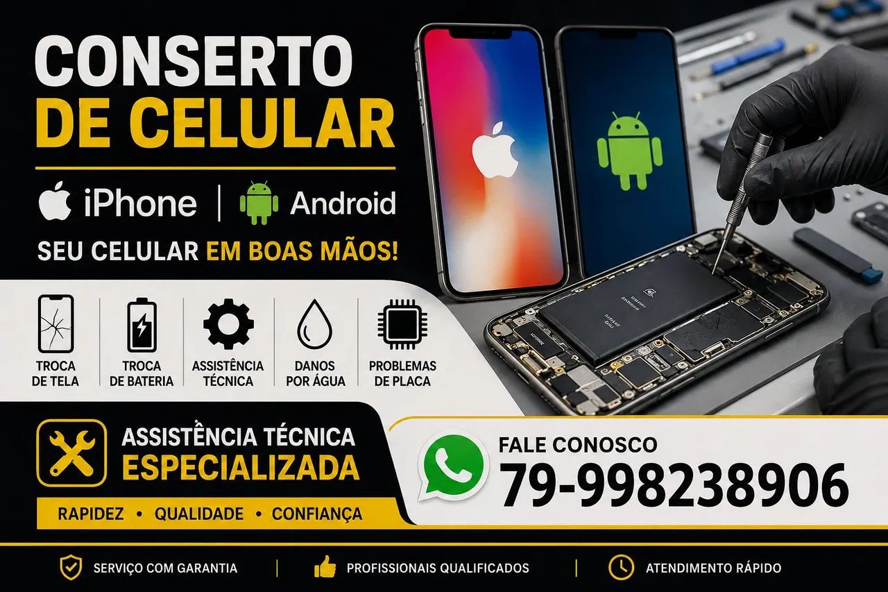 Serviço geral em celular.