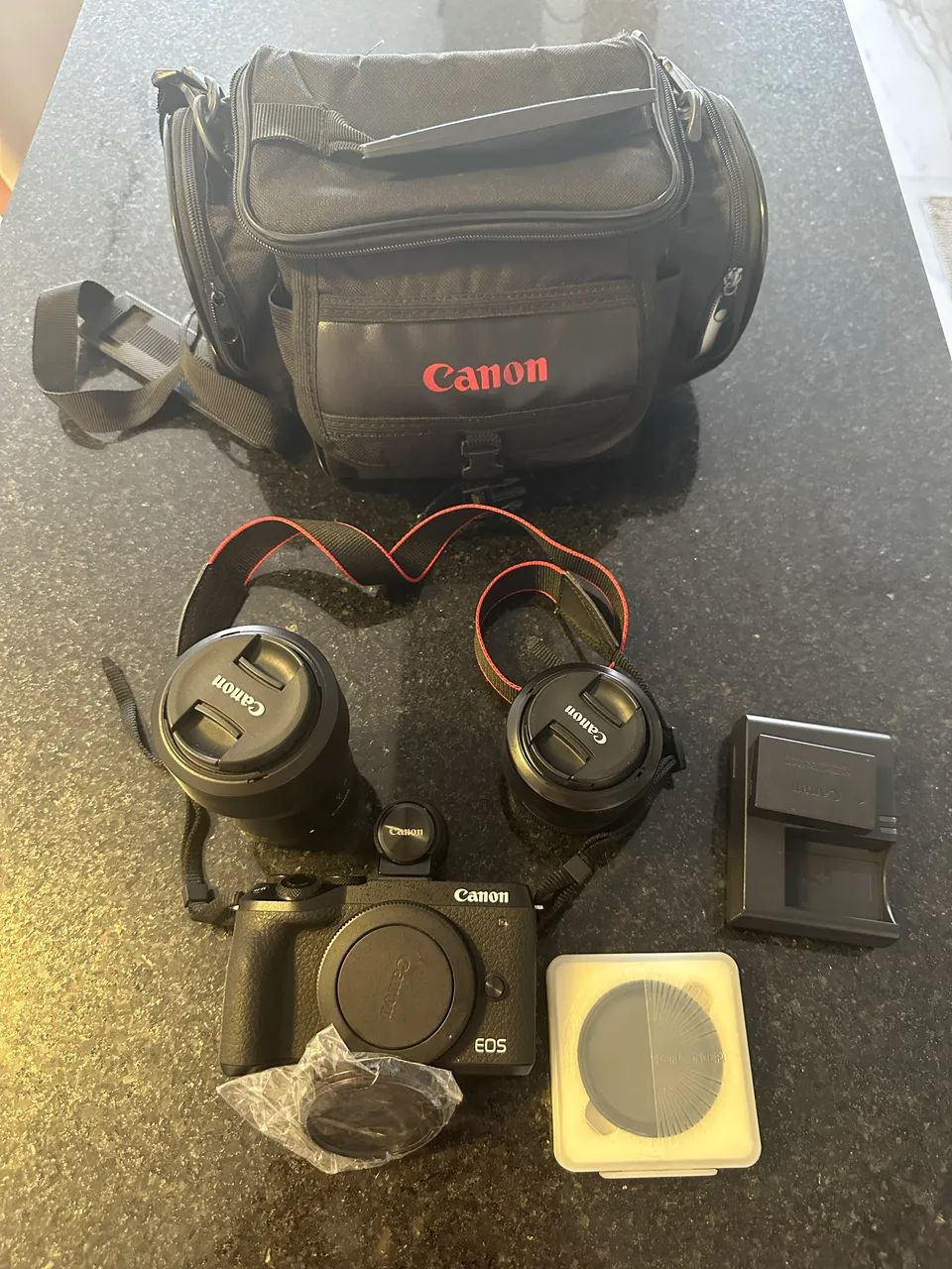 Camera Profissional Canon M6 Mark ii + Kit de Lentes + Filtros