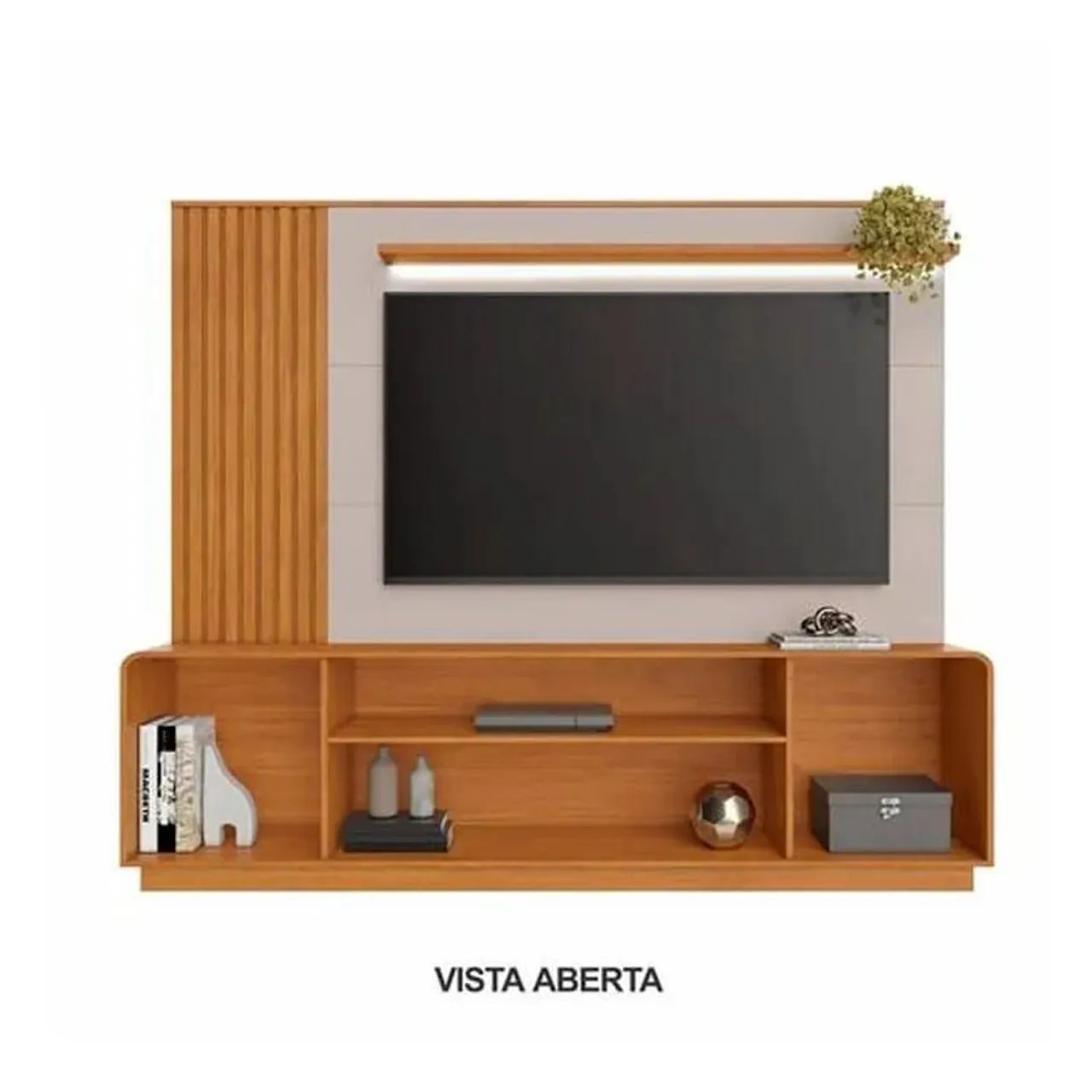 Home com painel ripado e led  - Foto 2