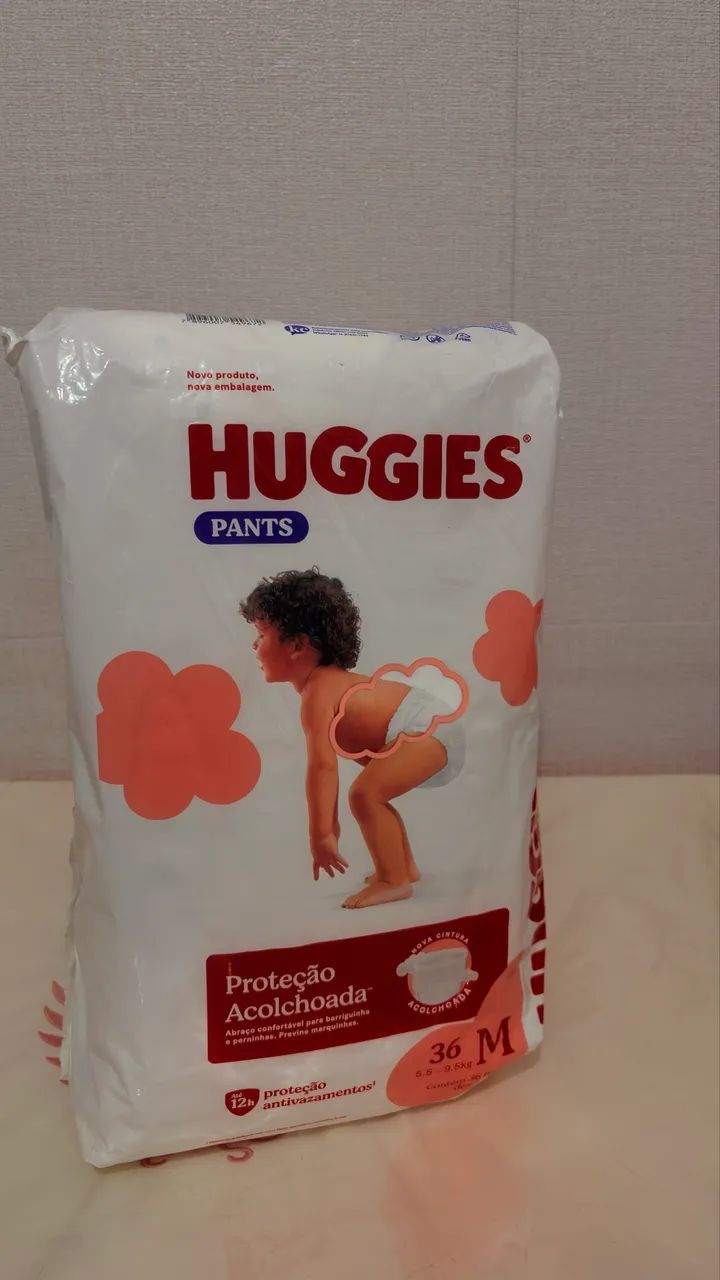 HUGGIES PROTEÇÃO ACOLCHOADA M ? 36 UNIDADES