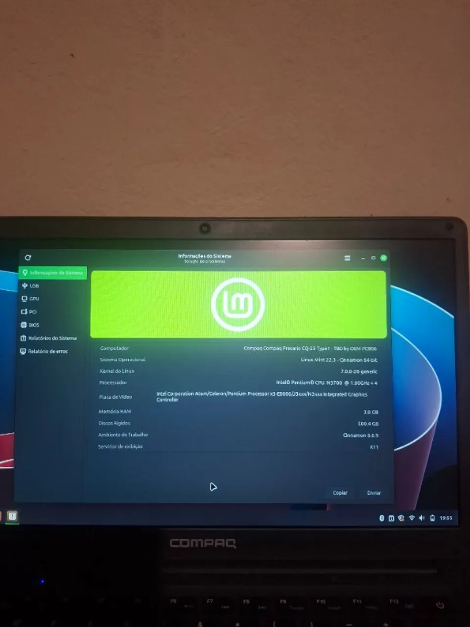 Notebook Compaq 4GB RAM 500GB (algumas teclas readaptadas) Vendo e envio OLX Pay - Foto 5