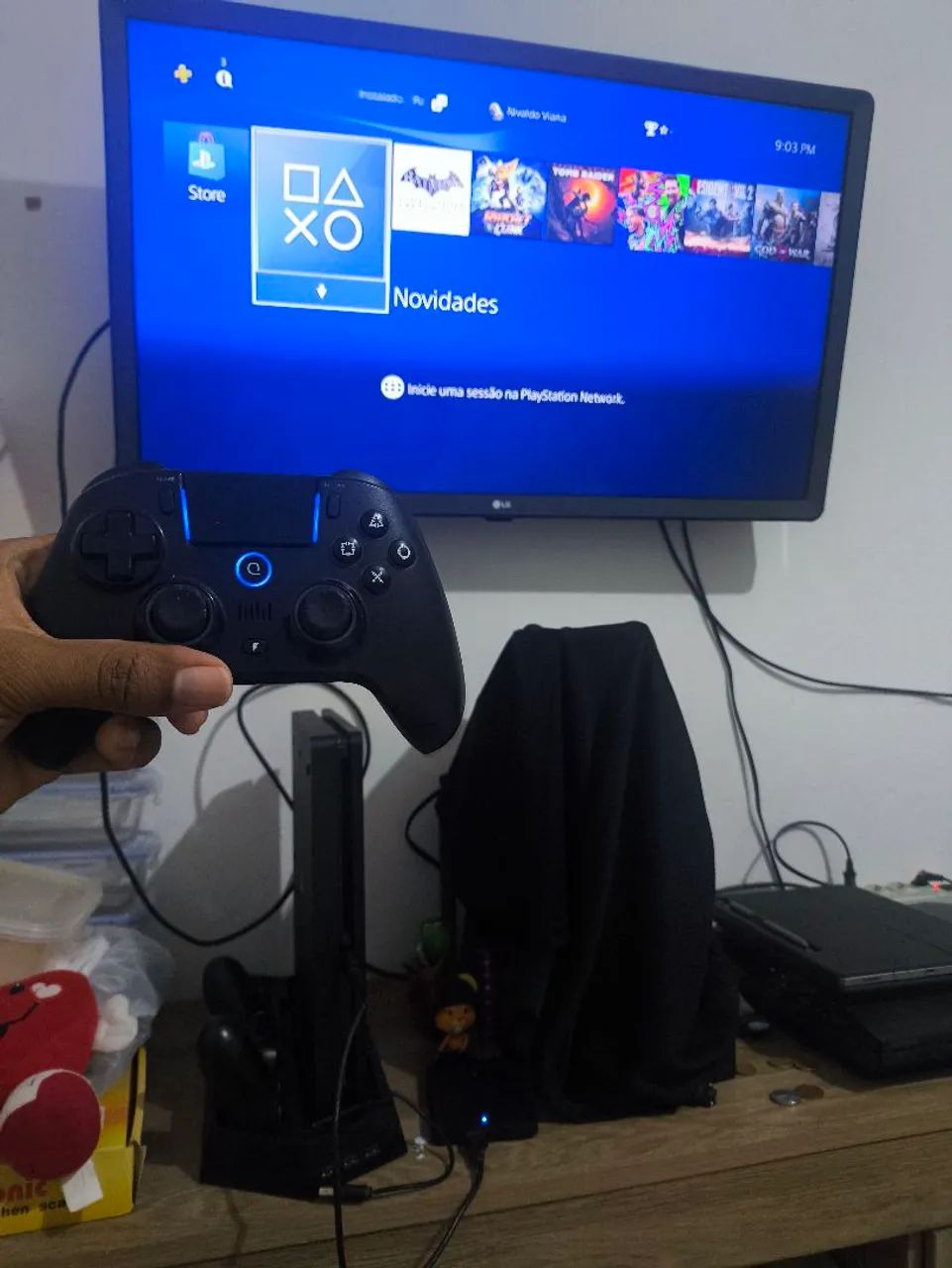 Ps4 Slim 1 tera - Kit completo para jogar ? é comprar e começar a jogar - Foto 3