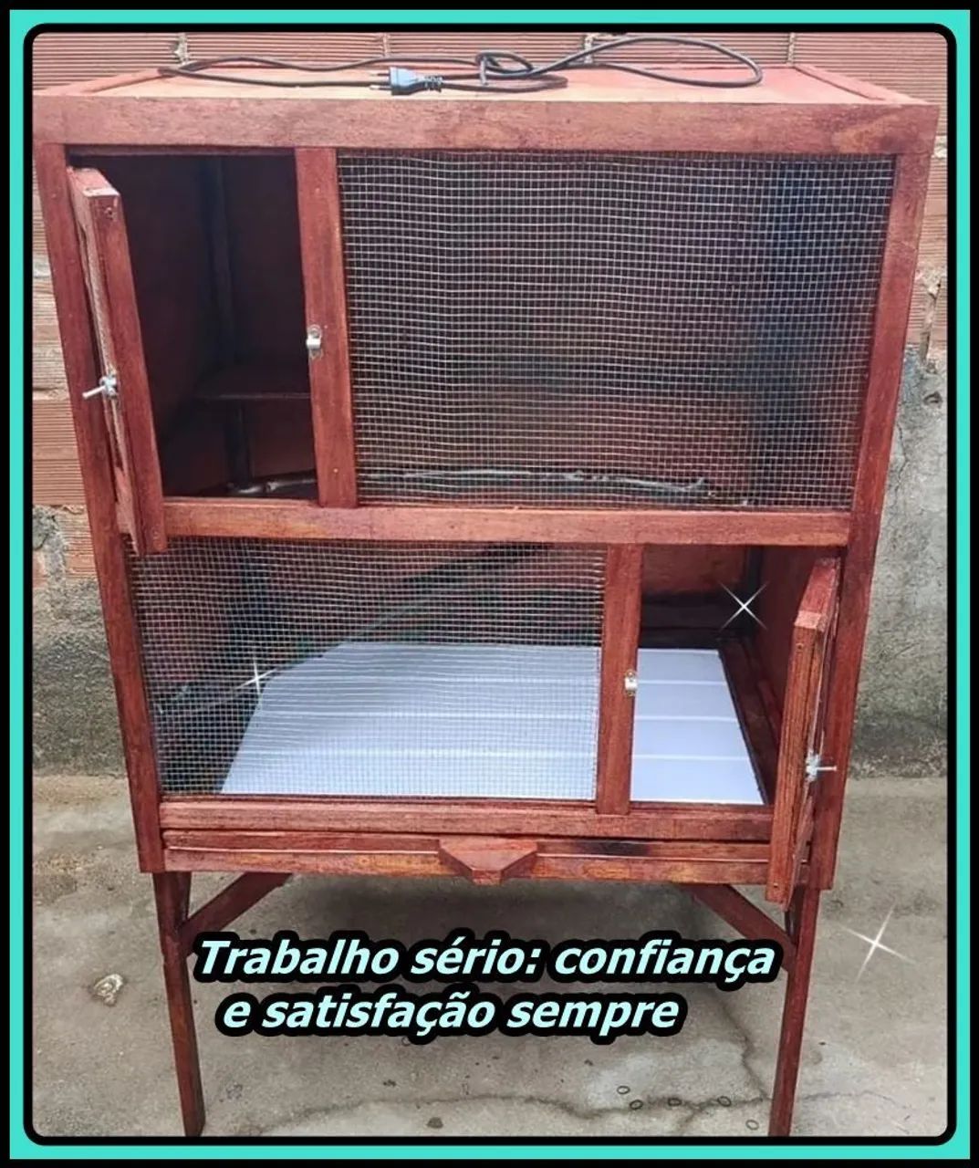 Promoção Lindo Viveiro Rustico Tela Pequena - Foto 2