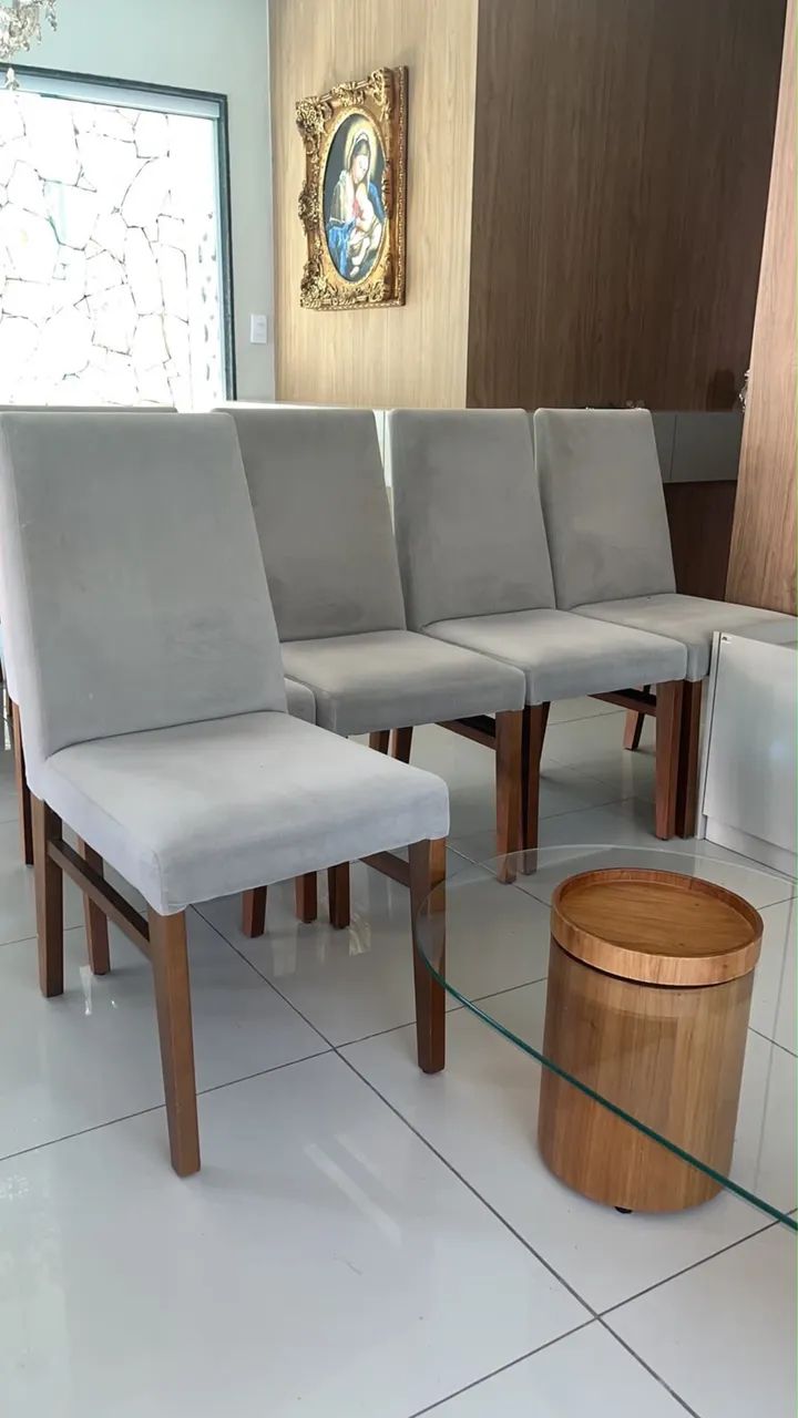 Conjunto 08 cadeiras mesa de jantar  - Foto 2