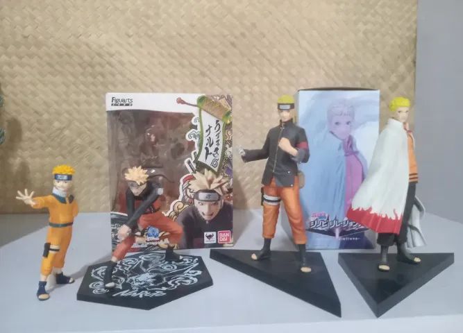 Set Uzumaki Naruto - Figuarts + Banpresto + Brinde