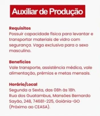 Auxiliar de produção