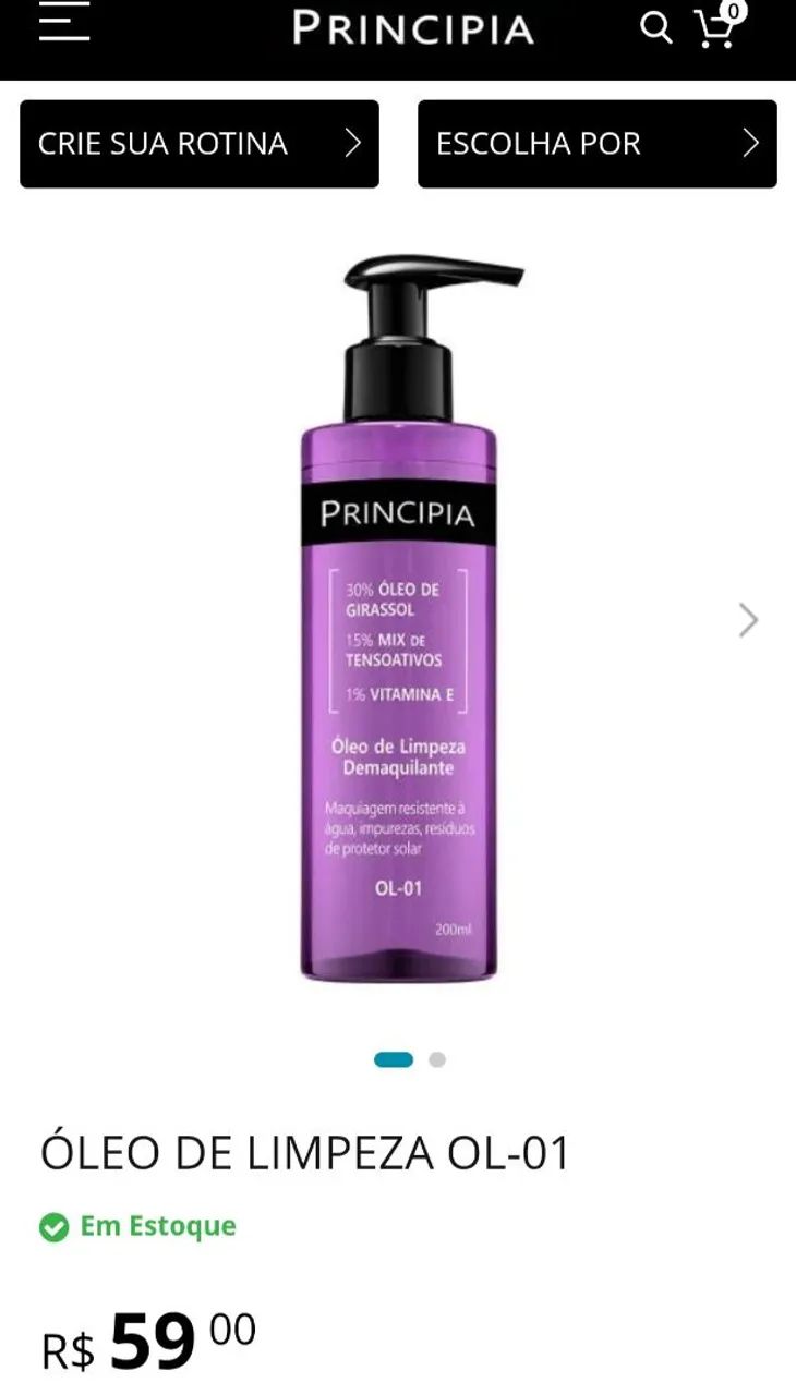 Óleo demaquilante princípia
