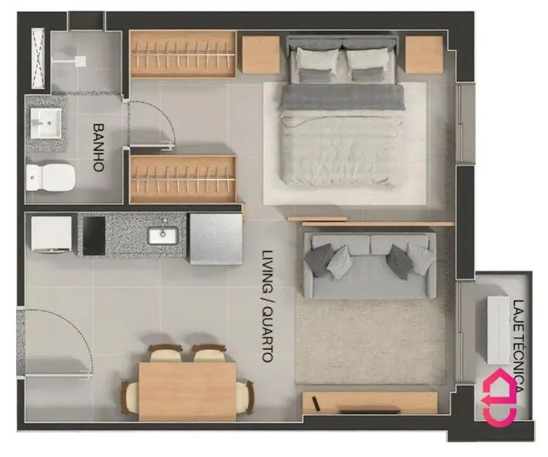 City Code Areião - 34m² (Studio) em Setor Marista - Goiânia - GO - Foto 4