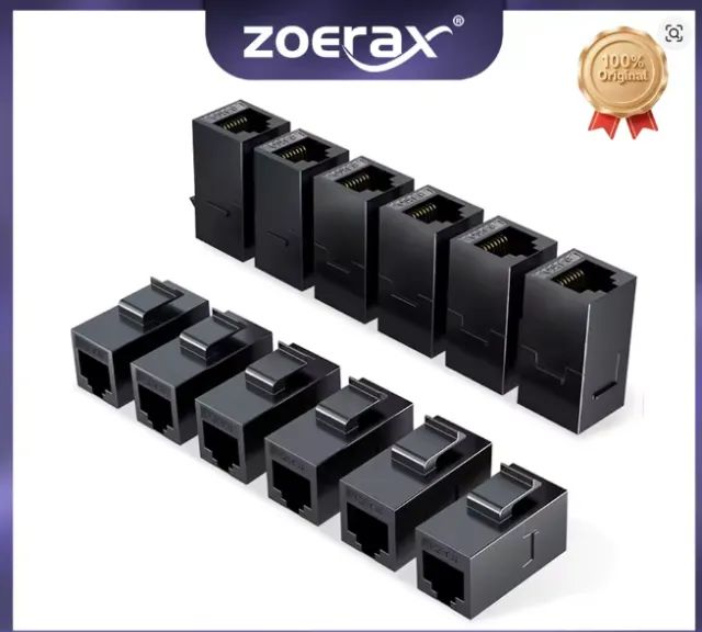 Kit 21x Acoplador Keystone RJ45 CAT6 Fêmea/Fêmea - Preto - Foto 2