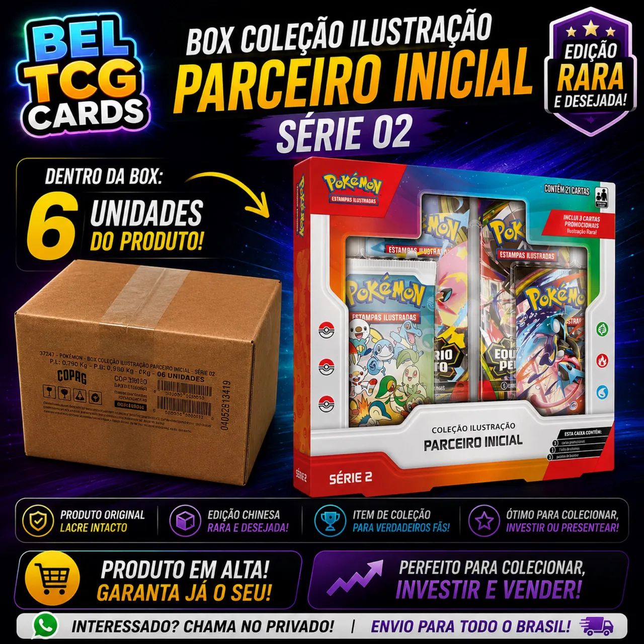 Caixa lacrada de parceiros inicial 2 Pokémon