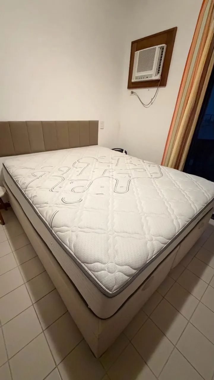 Cama baú Queen e colchão de molas - Foto 3