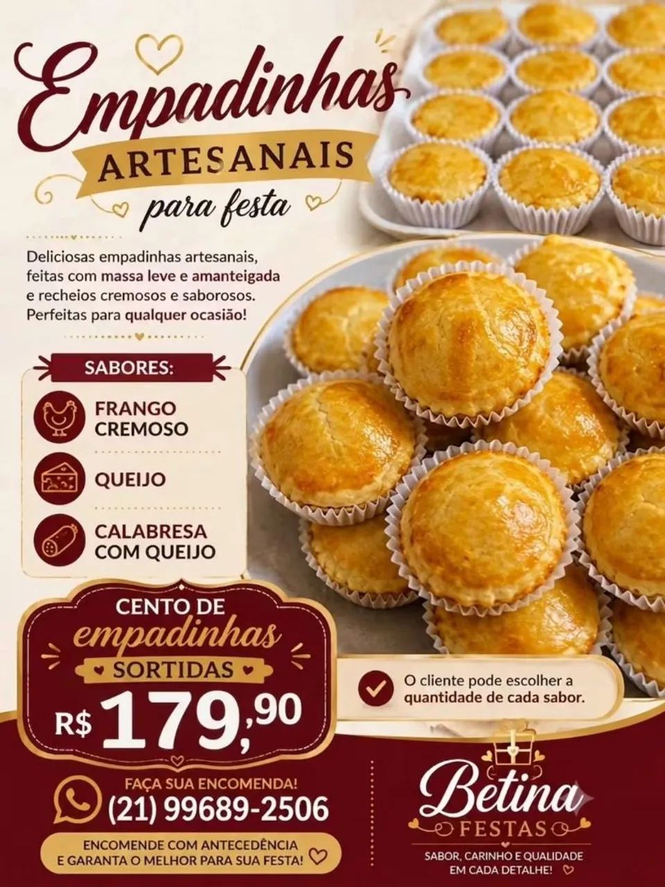 Empadinhas artesanais 
