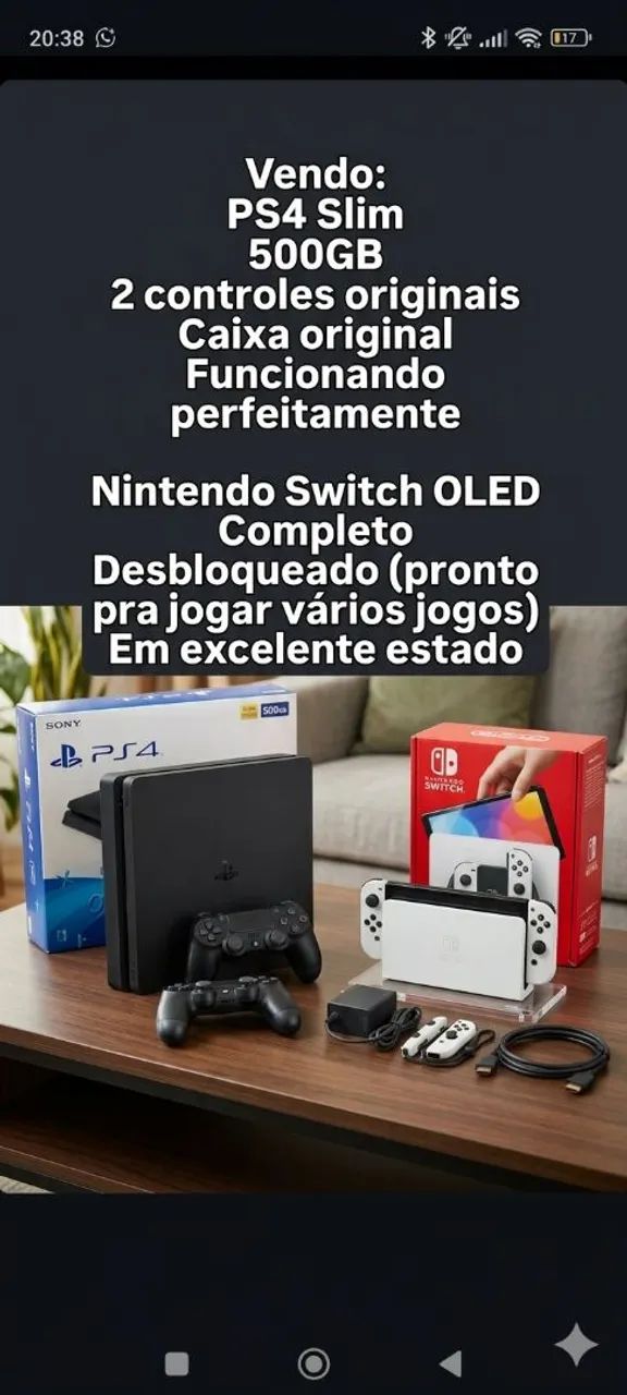 Ps4 - Nintendo Switch Oled - Consoles de Vídeo Game - Santa