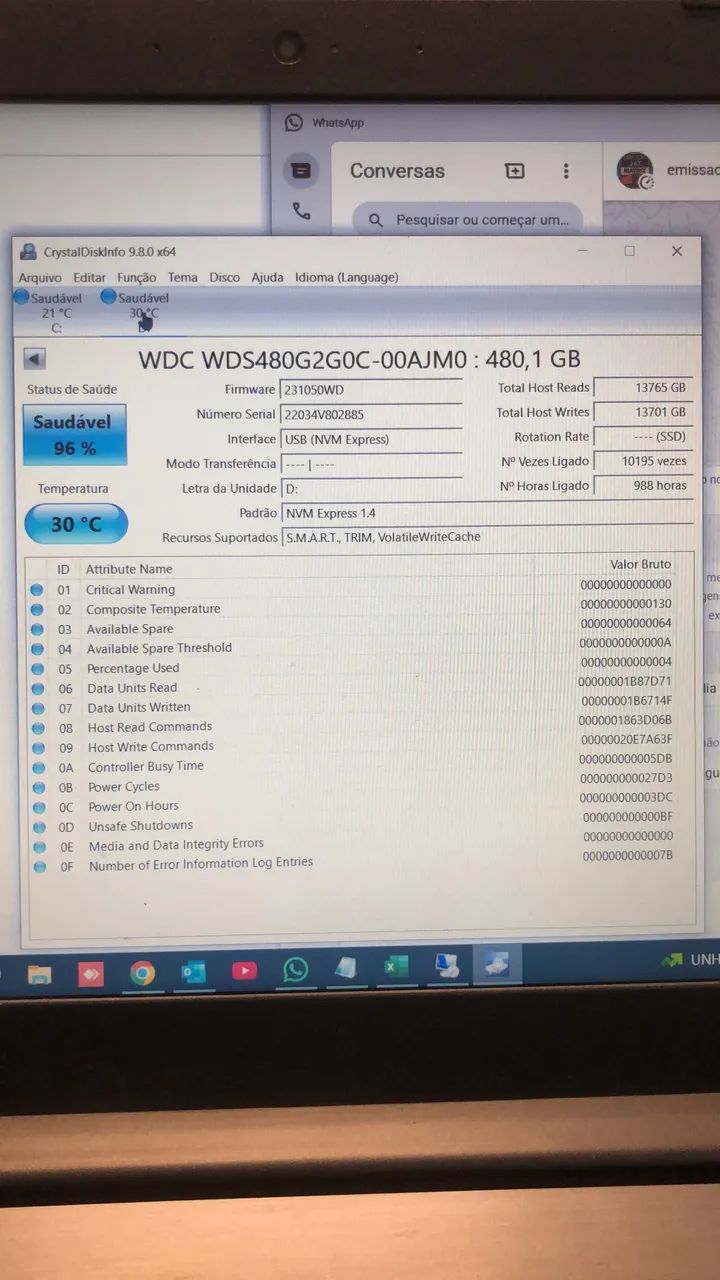 SSD 480Gb WD Green440255119235502081