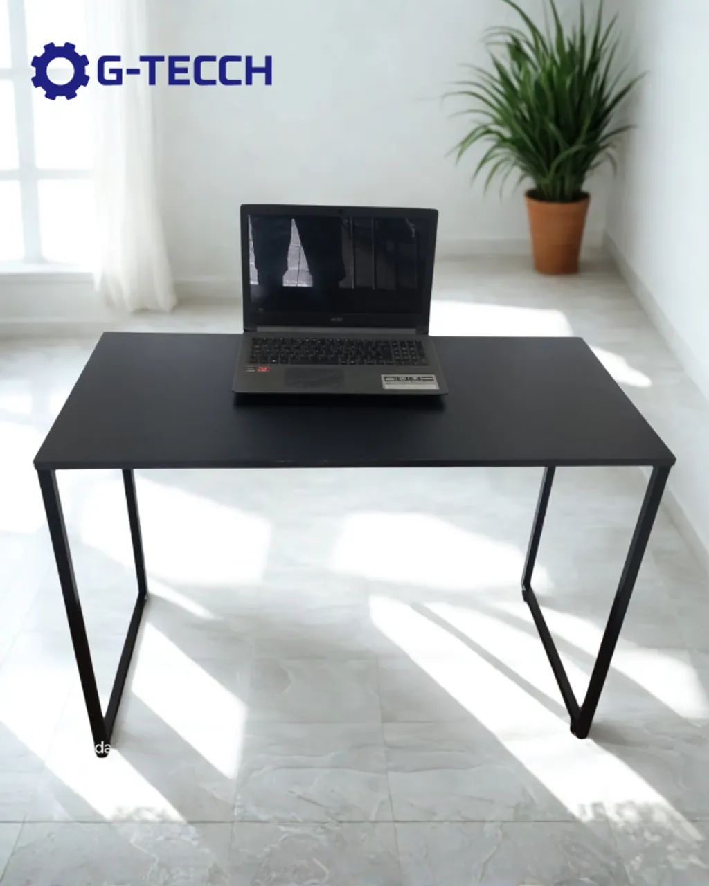 Mesa de Escritório Industrial 1m NOVA Birô Multiuso para Notebook Computador Escrivaninha - Foto 2