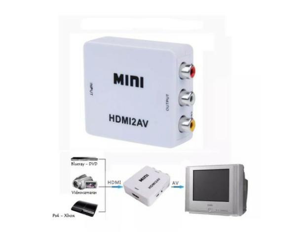 Mini Adaptador Conversor De Hdmi Para Video 3rca Av - Foto 2