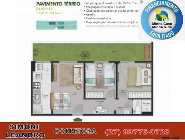 SCL - 34 - Apartamento 2 quartos, quintal, lazer completo, elevador, (entrada facilitada) - Foto 10