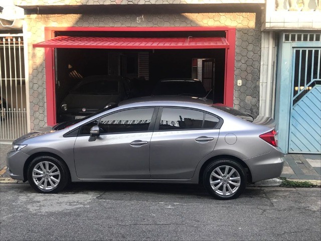 HONDA CIVIC LXR 2014 COMPLETO CINZA